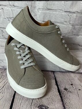 AQUATALIA GRAY LEATHER SNEAKERS SIZE 11.5